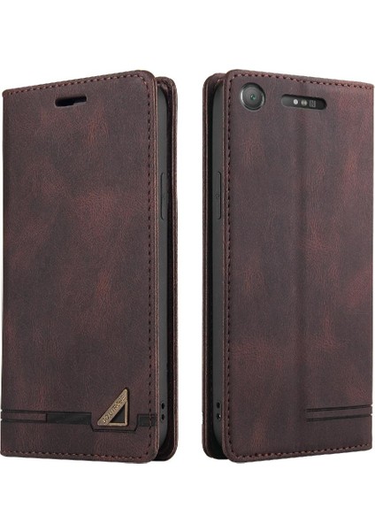 Sony Xperia Xperia Kickstand Iki Kart Yuvaları Premium Deri Için Kılıf (Yurt Dışından)