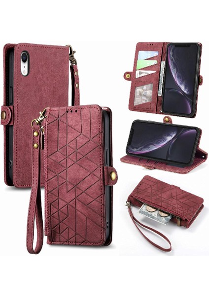 IPhone Xr Flip Kapak Kılıf Için Flip Case Cüzdan Basit Iş (Yurt Dışından)