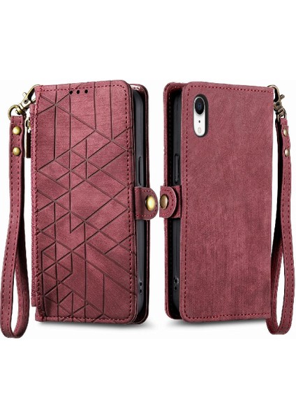 IPhone Xr Flip Kapak Kılıf Için Flip Case Cüzdan Basit Iş (Yurt Dışından)