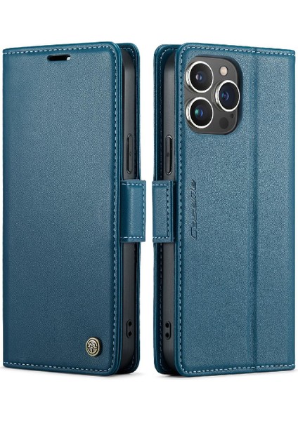 IPhone 15 Pro Anti Dolandırıcılık Kart Yuvası Kickstand Darbeye Dayanıklı (Yurt Dışından)
