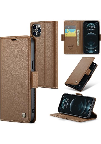 IPhone 12 Pro Max Kart Yuvası Cüzdan Durumda Kickstand Anti (Yurt Dışından)