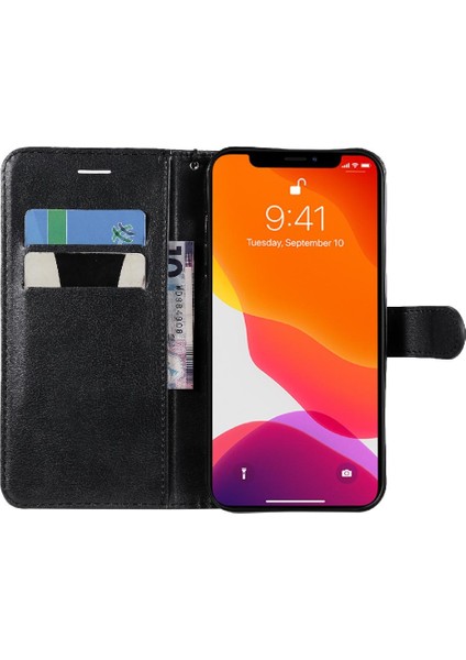 Iphone 13 Için Flip Case Pro Max Iş Cüzdan Telefon Kılıfı Klasik Katı (Yurt Dışından)