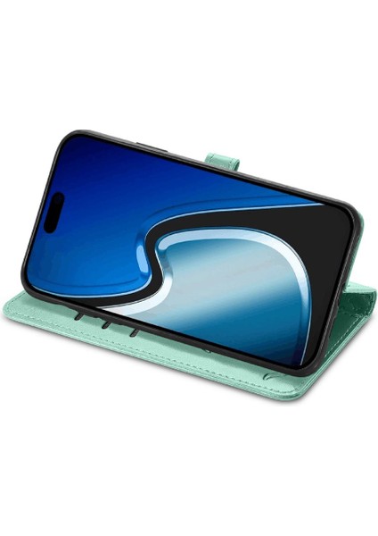 Iphone 15 Için Kılıf Artı Karikatür Hayvanlar Kısa Kayış Darbeye Deri (Yurt Dışından)