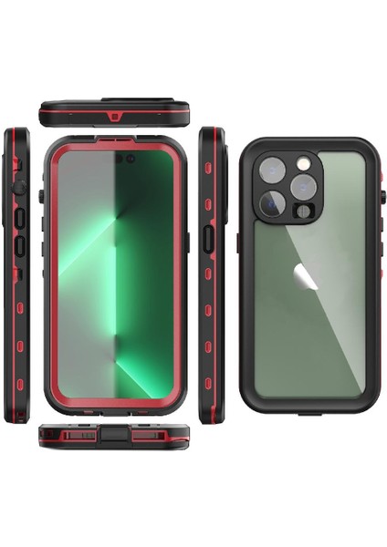 Iphone 14 Için Kılıf Pro 12FT Askeri Darbeye Su Geçirmez Dahili Ekran (Yurt Dışından)