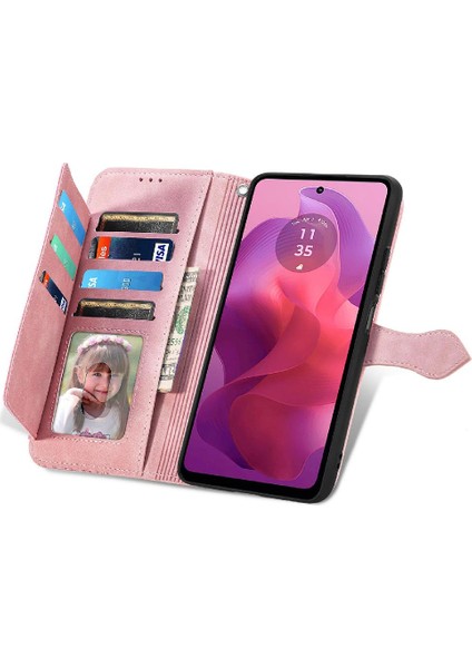 Motorola Moto G24 Çoklu Kart Yuvası Flip Fermuar Tarzı Cüzdan Için Kılıf (Yurt Dışından) modelleri