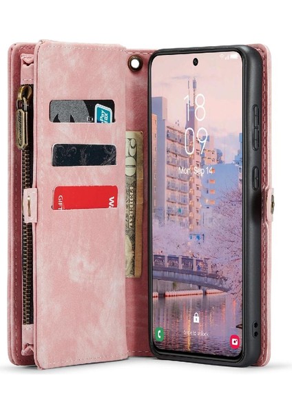 Samsung Galaxy S23 Tpu Pc El Yapımı Deri Fermuar Ayrılabilir Kart (Yurt Dışından) modelleri