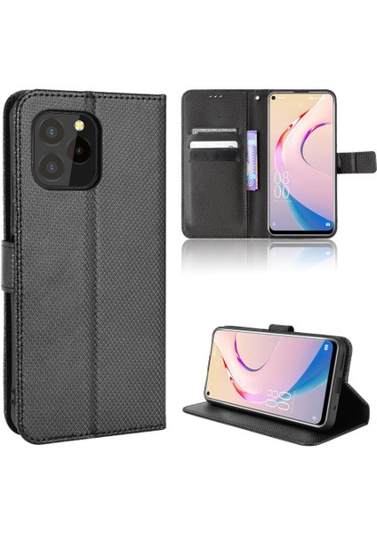 Oukitel C21 Pro Kickstand Manyetik Cüzdan Kapak Kart Tutucu Için Kılıf (Yurt Dışından)
