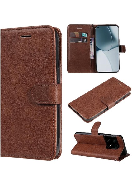 Oneplus 10 Için Flip Case Pro 5g Klasik Katı Renk Kart Yuvası ile Yüksek (Yurt Dışından)