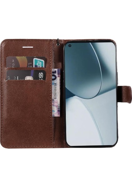Oneplus 10 Için Flip Case Pro 5g Klasik Katı Renk Kart Yuvası ile Yüksek (Yurt Dışından)