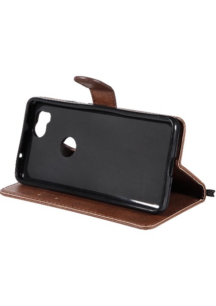 Kart Yuvası Klasik Düz Renk Yüksek Telefon ile Google Piksel 2 Için Flip Case (Yurt Dışından)