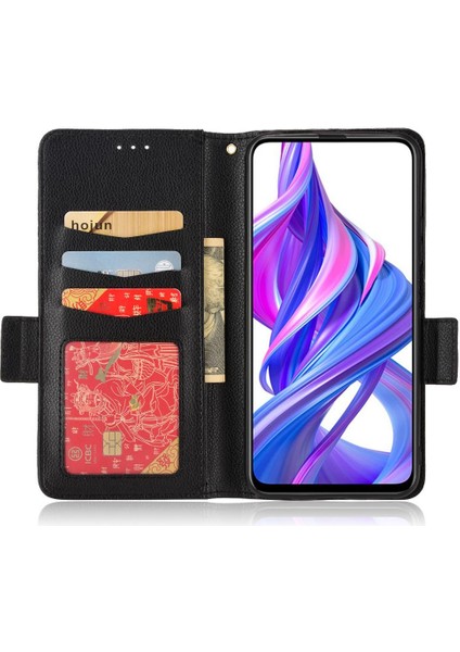 Mays Home1 Huawei Y9S Yan Toka Pu Deri Cüzdan Manyetik Kart Yuvaları Için Kılıf (Yurt Dışından)