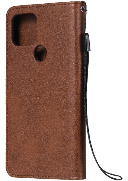Google Piksel 5 Iş Cüzdan Telefon Kılıfı Için Flip Case Klasik Katı Yüksek (Yurt Dışından)