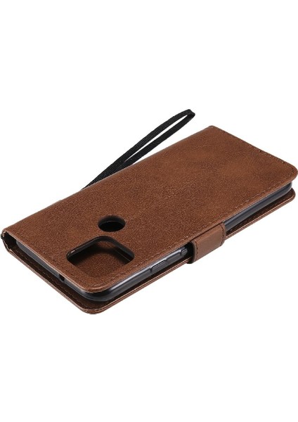 Google Piksel 5 Iş Cüzdan Telefon Kılıfı Için Flip Case Klasik Katı Yüksek (Yurt Dışından)