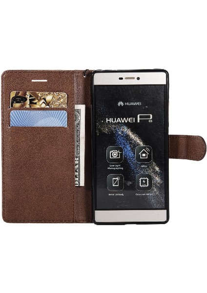 Kart Yuvası Klasik ile Huawei P8 Iş Cüzdan Telefon Kılıfı Için Flip Case (Yurt Dışından)