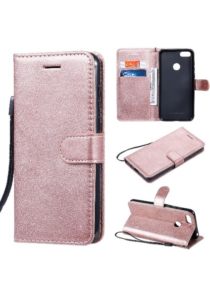 Motorola Moto E6 Için Flip Case Kart Yuvası Klasik Düz Renk ile Oyna (Yurt Dışından)