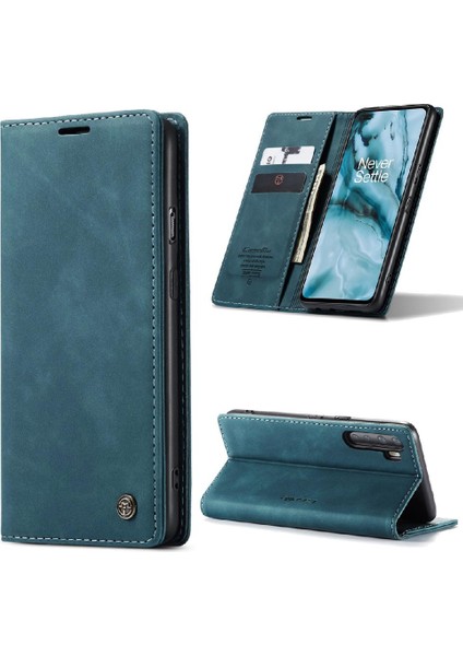 Oneplus Nord Vintage Pu Deri Cüzdan Manyetik Kapatma Flip Case (Yurt Dışından)