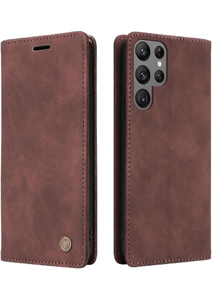Samsung Galaxy S23 Için Flip Case Ultra Kapak Kapak Basit Iş Cüzdan (Yurt Dışından)