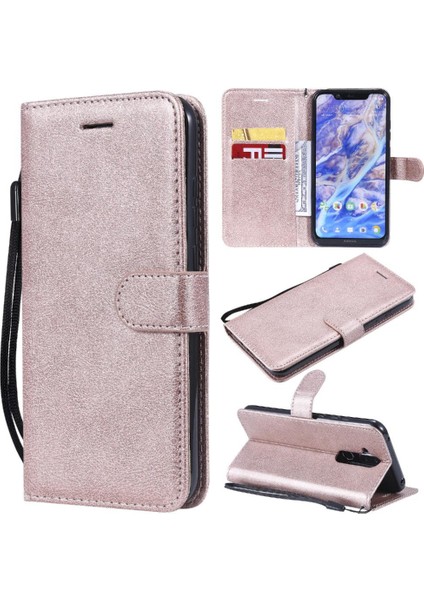 Kart Yuvası Klasik Düz Renk Iş Cüzdan ile Nokia X7 Için Flip Case (Yurt Dışından)