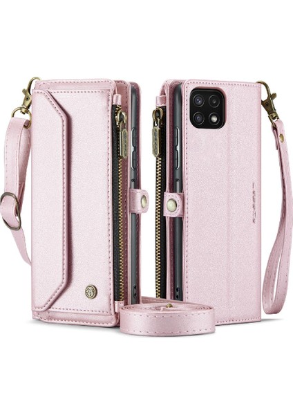 Samsung Galaxy A22 Için Crossbody Durumda 5g Kart Tutucu Cüzdan Kılıf Kadınlar Için (Yurt Dışından)