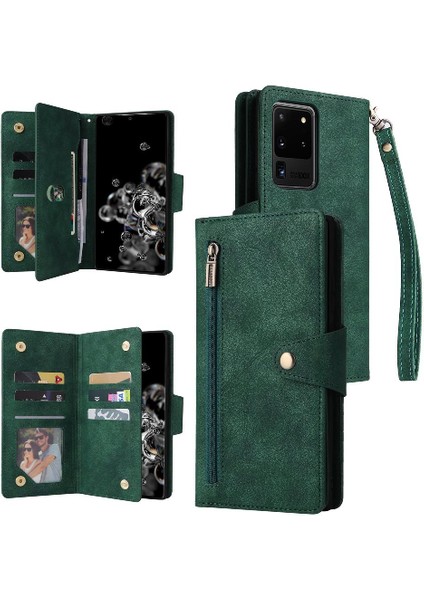 El Kayışı Kart Tutucu Manyetik ile Samsung Galaxy S20 Ultra Için Kılıf (Yurt Dışından)