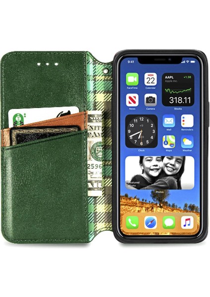 Apple IPhone 12 Mini Kapak Kapak Kılıf Cüzdan Fonksiyonu Için Kılıf (Yurt Dışından)