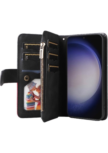 Samsung Galaxy S24 Artı Kart Yuvası Standı Iki Renkli Dikiş (Yurt Dışından)