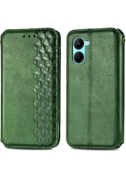Oppo Realme C33 Zarif Iş Için Kılıf Kapak Çevirin Deri Kılıf Tasarımı (Yurt Dışından)