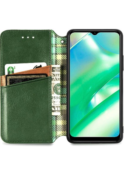 Oppo Realme C33 Zarif Iş Için Kılıf Kapak Çevirin Deri Kılıf Tasarımı (Yurt Dışından) indirimleri