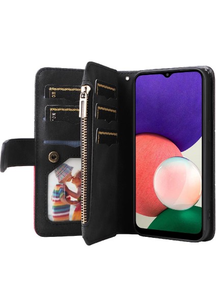 Samsung Galaxy A22 5g Için Kılıf Kart Yuvası Standı ile Dokuz Kart Yuvaları Tarzı (Yurt Dışından) indirimleri