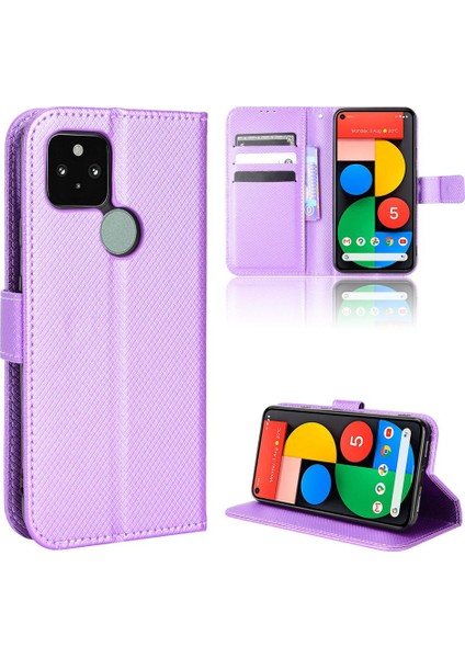Google Piksel 5 Manyetik Cüzdan Kapak Kart Tutucu Kickstand Için Kılıf (Yurt Dışından)