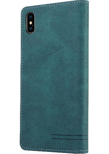 IPhone Xs Max Premium Deri Kickstand Iki Kart Yuvaları Premium Kılıf (Yurt Dışından)