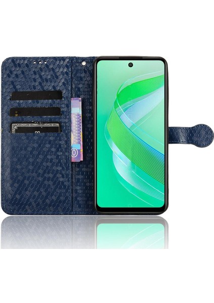 Infinix Akıllı 8 Manyetik Toka Deri Cüzdan Kapağı Için Kılıf Geometrik (Yurt Dışından)