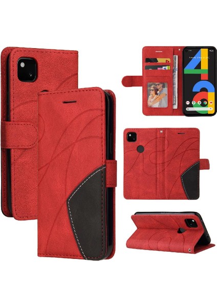 Google Piksel 4A Pu Deri Flip Folio Kılıf Için Kılıf Kickstand Koruyucu (Yurt Dışından)