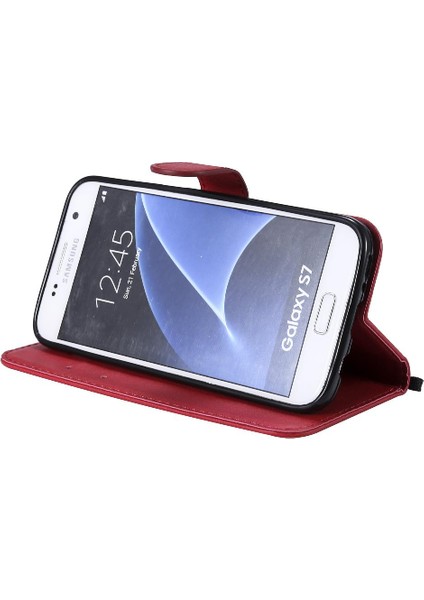 Samsung Galaxy S7 Klasik Düz Renk Iş Cüzdan Telefon Için Flip Case (Yurt Dışından)