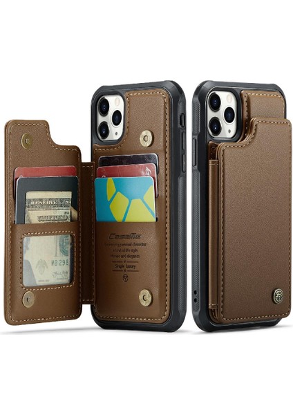 IPhone 11 Pro Max Kickstand Pu Deri Rfıd Ince Için Caseme Cüzdan Kılıf (Yurt Dışından)