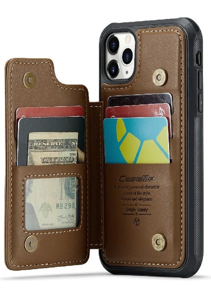 IPhone 11 Pro Max Kickstand Pu Deri Rfıd Ince Için Caseme Cüzdan Kılıf (Yurt Dışından)