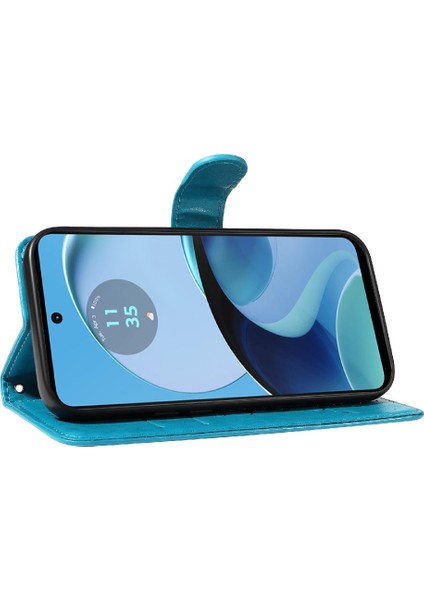 Motorola Moto G14 4g ve Kart Yuvası Için Kılıf Yüksek Kaliteli Deri Kabartmalı (Yurt Dışından) indirimleri