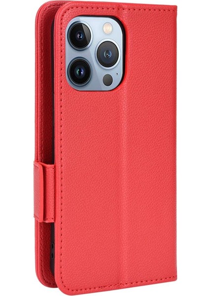 Iphone 13 Için Kılıf Pro Max Manyetik Kart Yuvaları Tutucu Pu Deri Yan (Yurt Dışından)