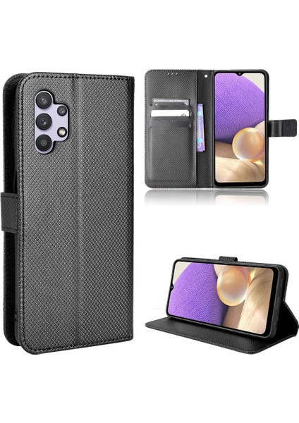 Samsung Galaxy A32 5g Kart Tutucu Kickstand Kapak Manyetik Cüzdan (Yurt Dışından)