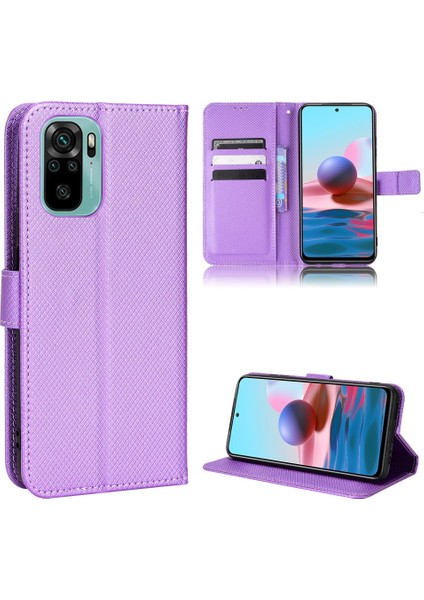 Xiaomi Redmi Not 10 4g Kapak Için Kickstand Manyetik Cüzdan Kart (Yurt Dışından)