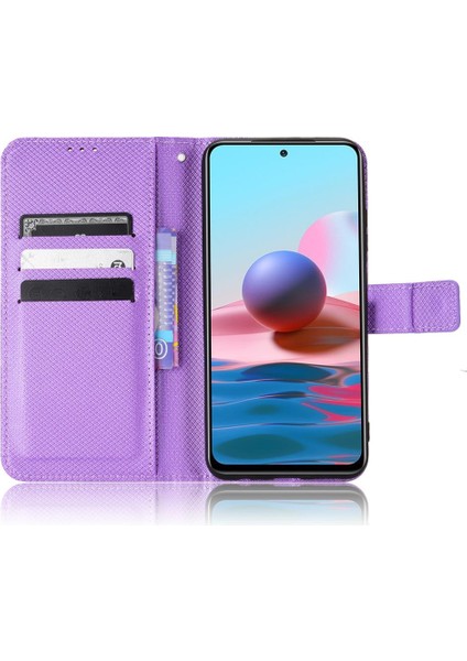 Xiaomi Redmi Not 10 4g Kapak Için Kickstand Manyetik Cüzdan Kart (Yurt Dışından)