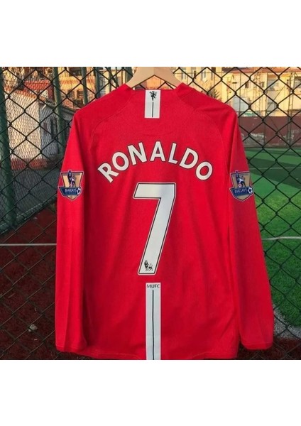 Manchester United 2007/2008 Kırmızı Renk Cristiano Ronaldo Uzun Kollu Forma / Ronaldo Jersey fiyatları