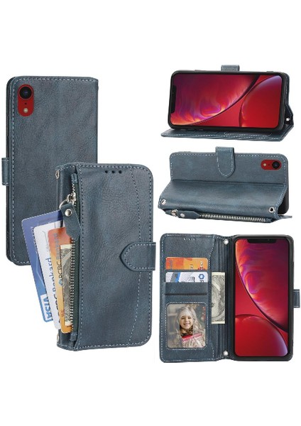 Iphone Xr Kart Tutucu Kickstand Manyetik Kapatma Anti Pu Için Flip Case (Yurt Dışından)