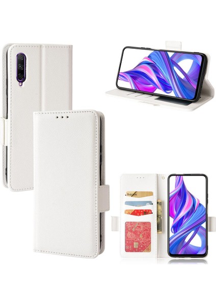 Mays Home1 Huawei Y9S Yan Toka Pu Deri Cüzdan Manyetik Kart Yuvaları Için Kılıf (Yurt Dışından)