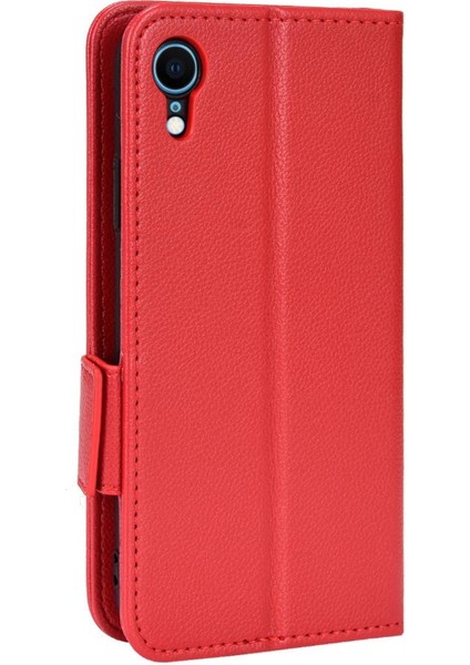 Iphone Xr Için Kılıf Manyetik Kart Yuvaları Tutucu Yan Toka Cüzdan Pu Deri (Yurt Dışından)