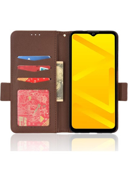 Zte Blade A71 Yan Toka Manyetik Cüzdan Pu Deri Kart Yuvaları (Yurt Dışından)