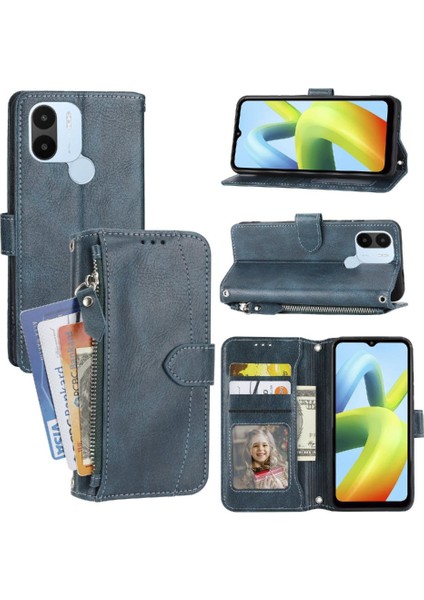 Xiaomi Redmi A1 Artı Pu Deri Kart Tutucu Manyetik Kapatma Için Flip Case (Yurt Dışından)