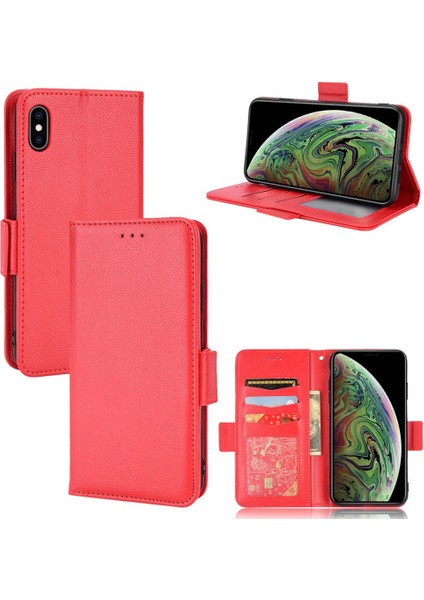 Iphone Xs Max Manyetik Kart Yuvaları Tutucu Pu Deri Yan Toka (Yurt Dışından)
