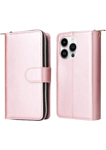9 Kart ile El Kayışı Cüzdan Kılıf ile iphone 14 Pro Kart Tutucu Için Kılıf (Yurt Dışından)