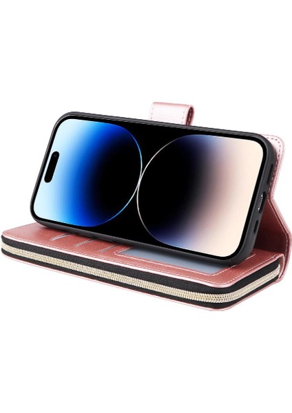 9 Kart ile El Kayışı Cüzdan Kılıf ile iphone 14 Pro Kart Tutucu Için Kılıf (Yurt Dışından)